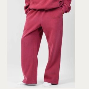 Wide-Leg Sweatpants in Rose by Covernir